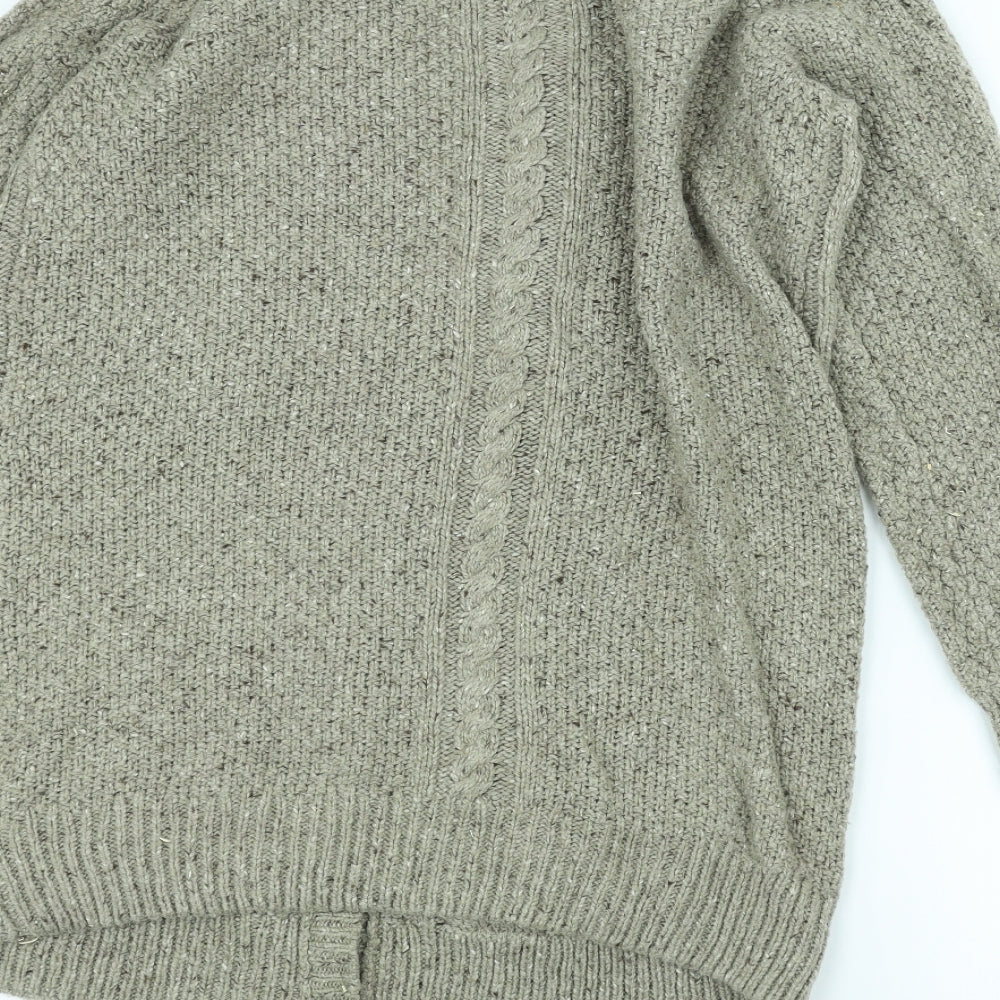 12 Womens Brown  Knit Jacket Coatigan Size 12