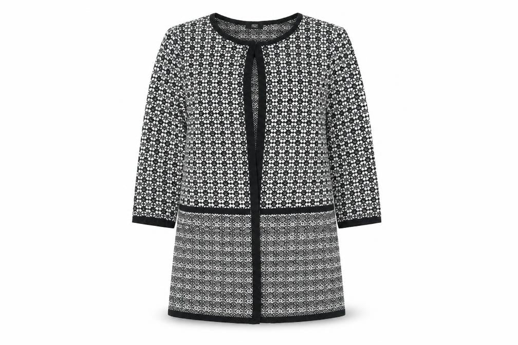 F&F Womens White  Knit Jacket Coatigan Size 12