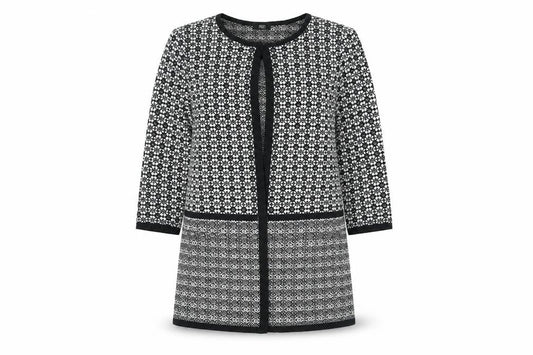 F&F Womens White  Knit Jacket Coatigan Size 12