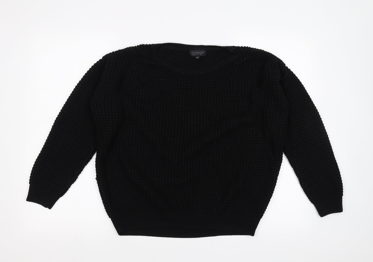 Topshop Womens Black   Pullover Jumper Size 8