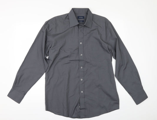 Marks and Spencer Mens Grey    Button-Up Size 15