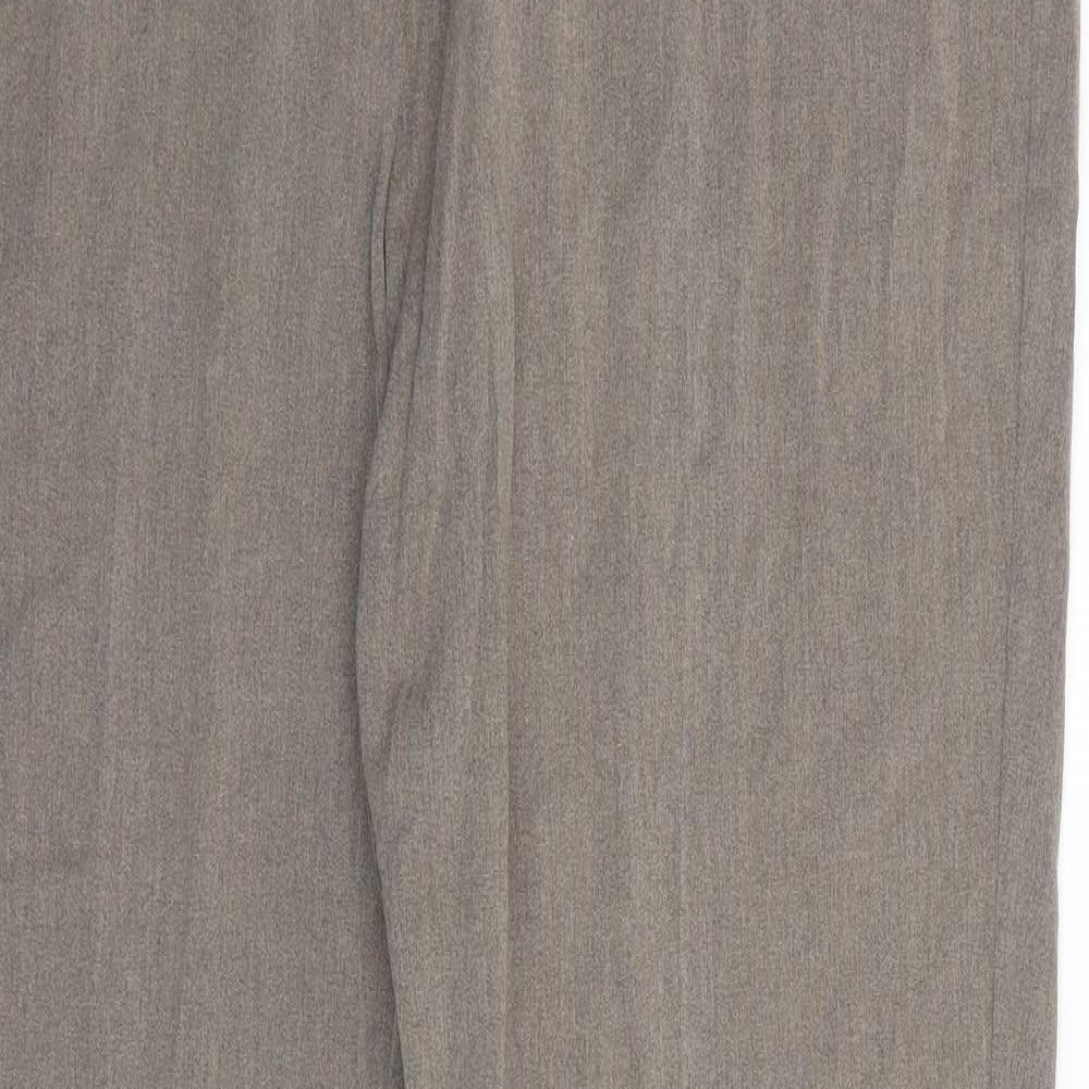 Marks and Spencer Womens Brown  Rayon Dress Pants Trousers Size 18 L32 in