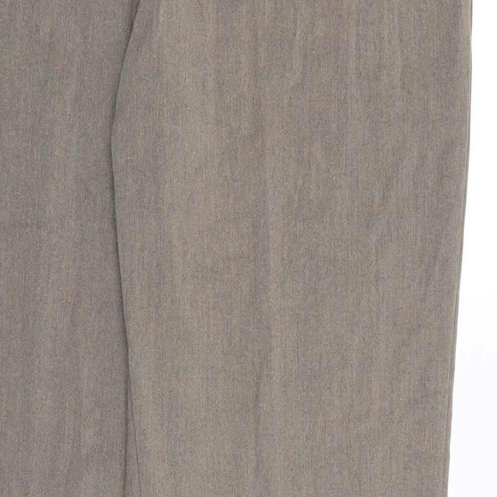 Marks and Spencer Womens Brown  Rayon Dress Pants Trousers Size 18 L32 in