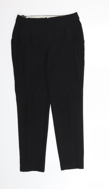 Preworn Womens Black  Rayon Dress Pants Trousers Size 8 L28 in
