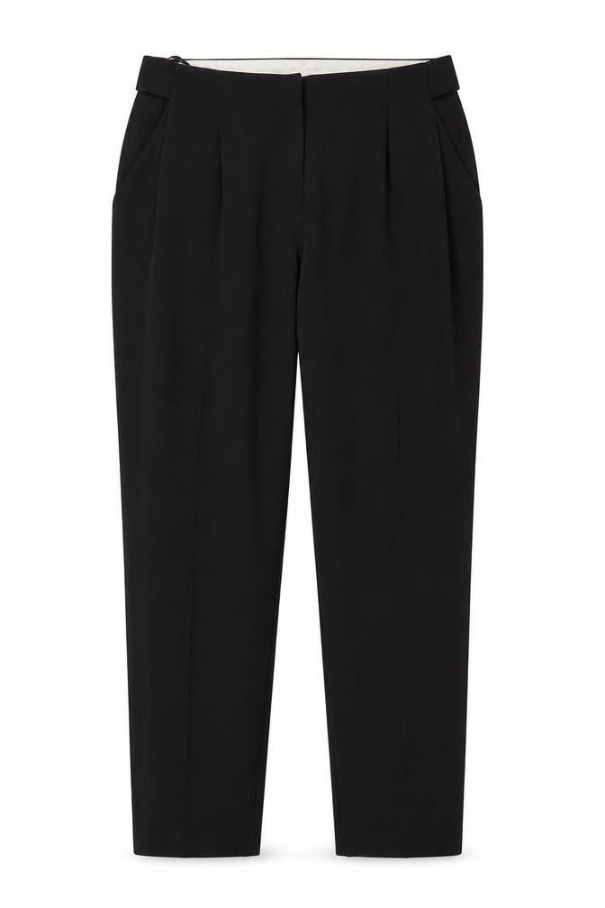 Preworn Womens Black  Rayon Dress Pants Trousers Size 8 L28 in