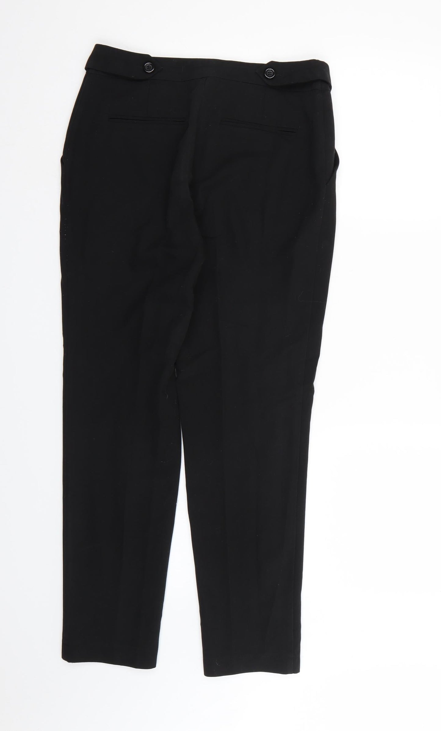 Preworn Womens Black  Rayon Dress Pants Trousers Size 8 L28 in