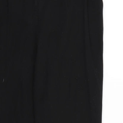 Preworn Womens Black  Rayon Dress Pants Trousers Size 8 L28 in