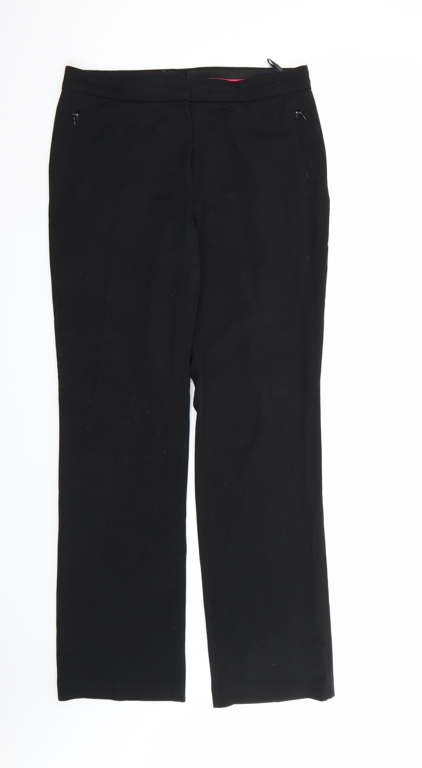 Marks and Spencer Womens Black  Rayon Dress Pants Trousers Size 10 L31 in