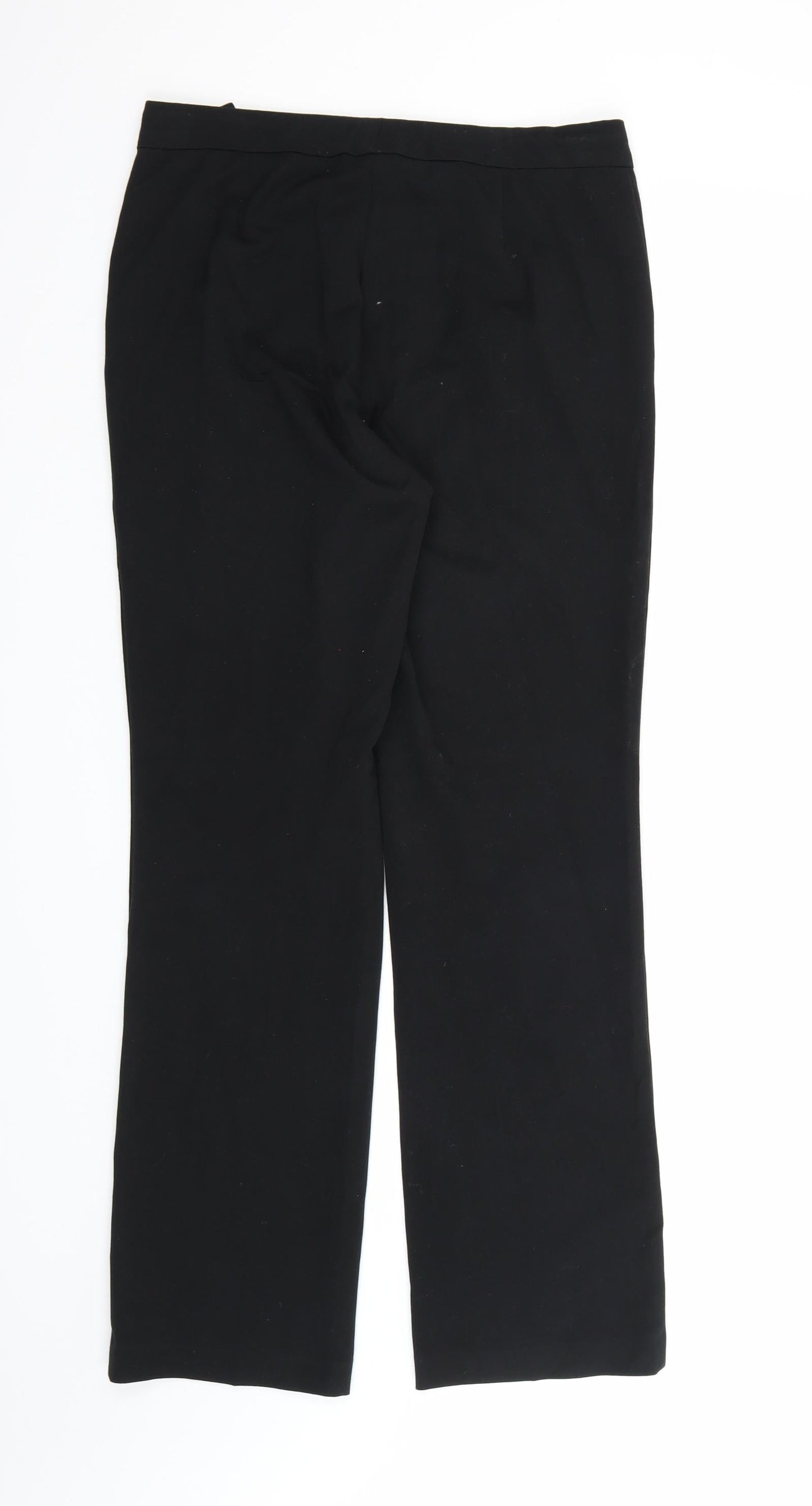 Marks and Spencer Womens Black  Rayon Dress Pants Trousers Size 10 L31 in
