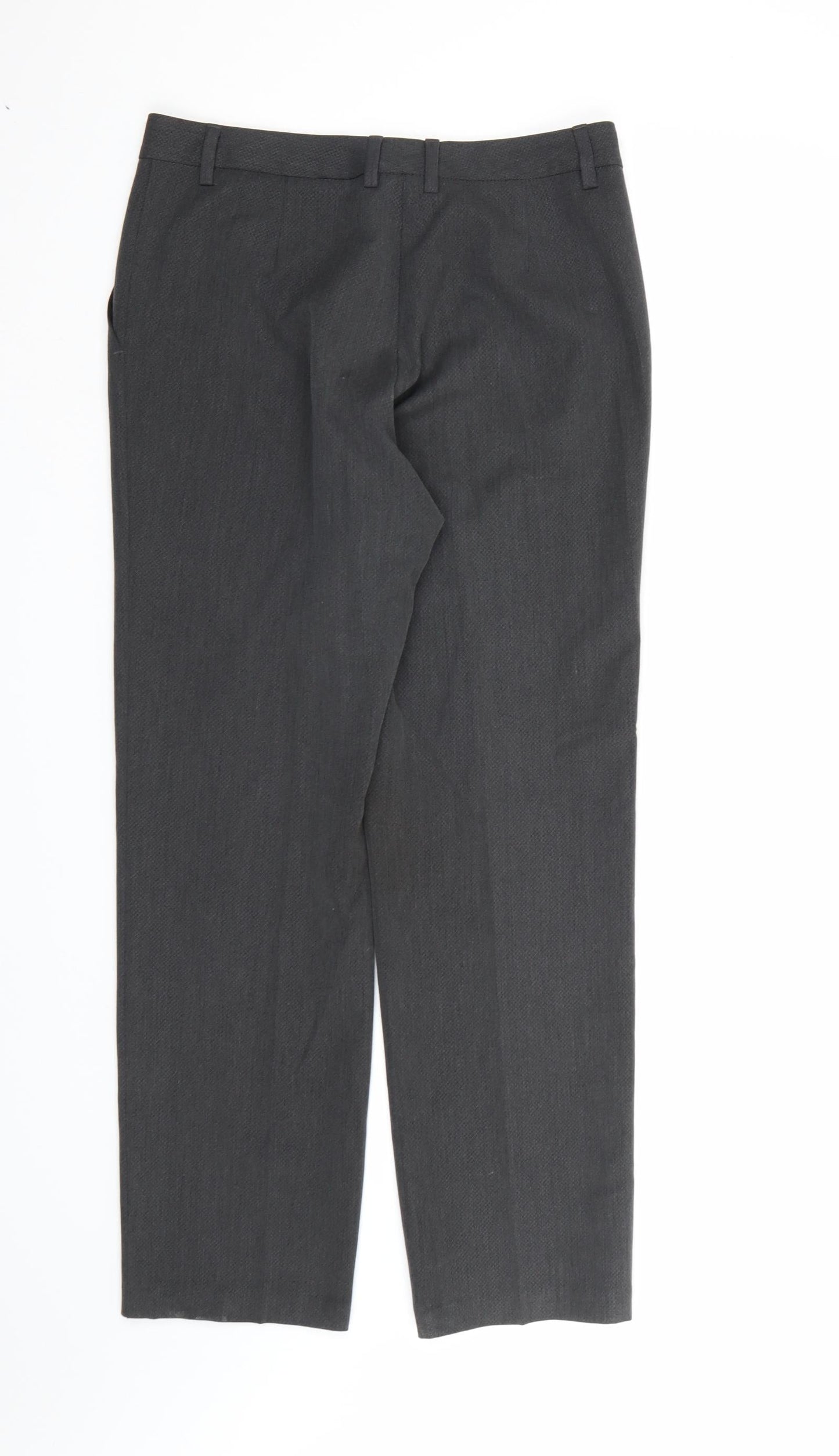 Marks and Spencer Womens Grey  Rayon Dress Pants Trousers Size 10 L28 in