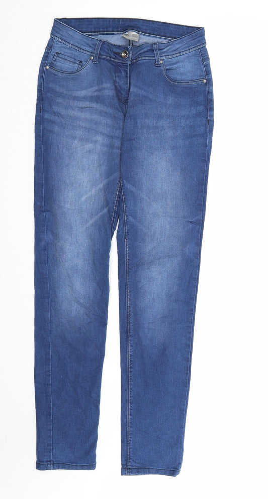Preloved Up Fashion Womens Blue  Denim Straight Jeans Size 8 L32 in - Front