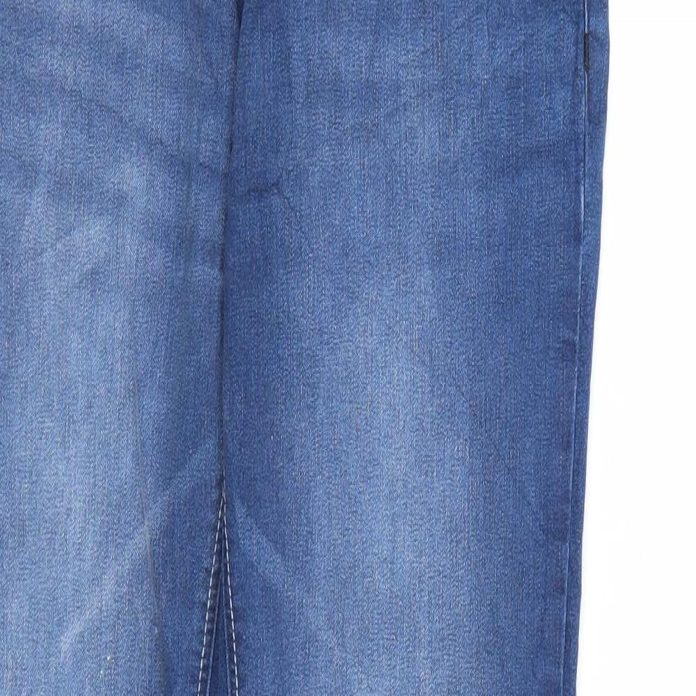 Up Fashion Womens Blue  Denim Straight Jeans Size 8 L32 in