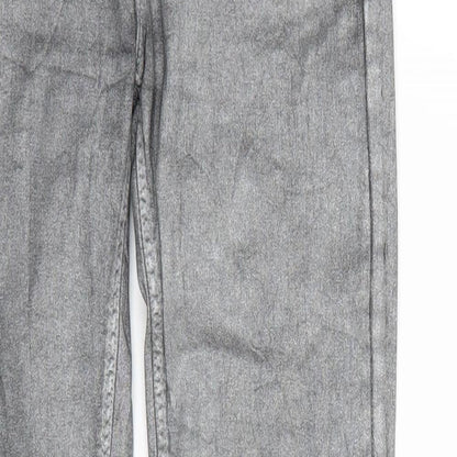 Preloved Zara Basic Womens Silver  Denim Skinny Jeans Size 6 L29 in - Detail