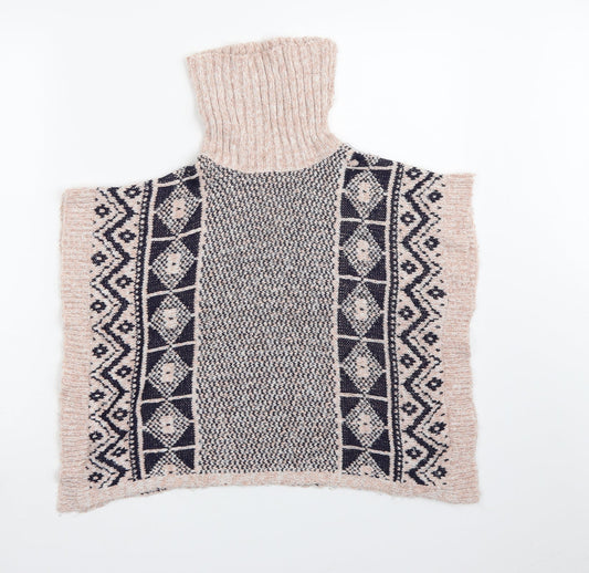 Matalan Womens Pink Geometric Knit Pullover Jumper Size 8