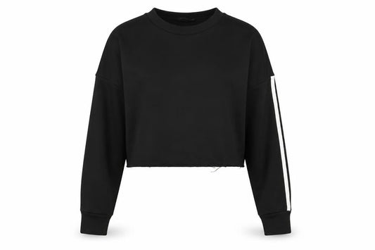 Boohoo Womens Black  Jersey Pullover Sweatshirt Size 16