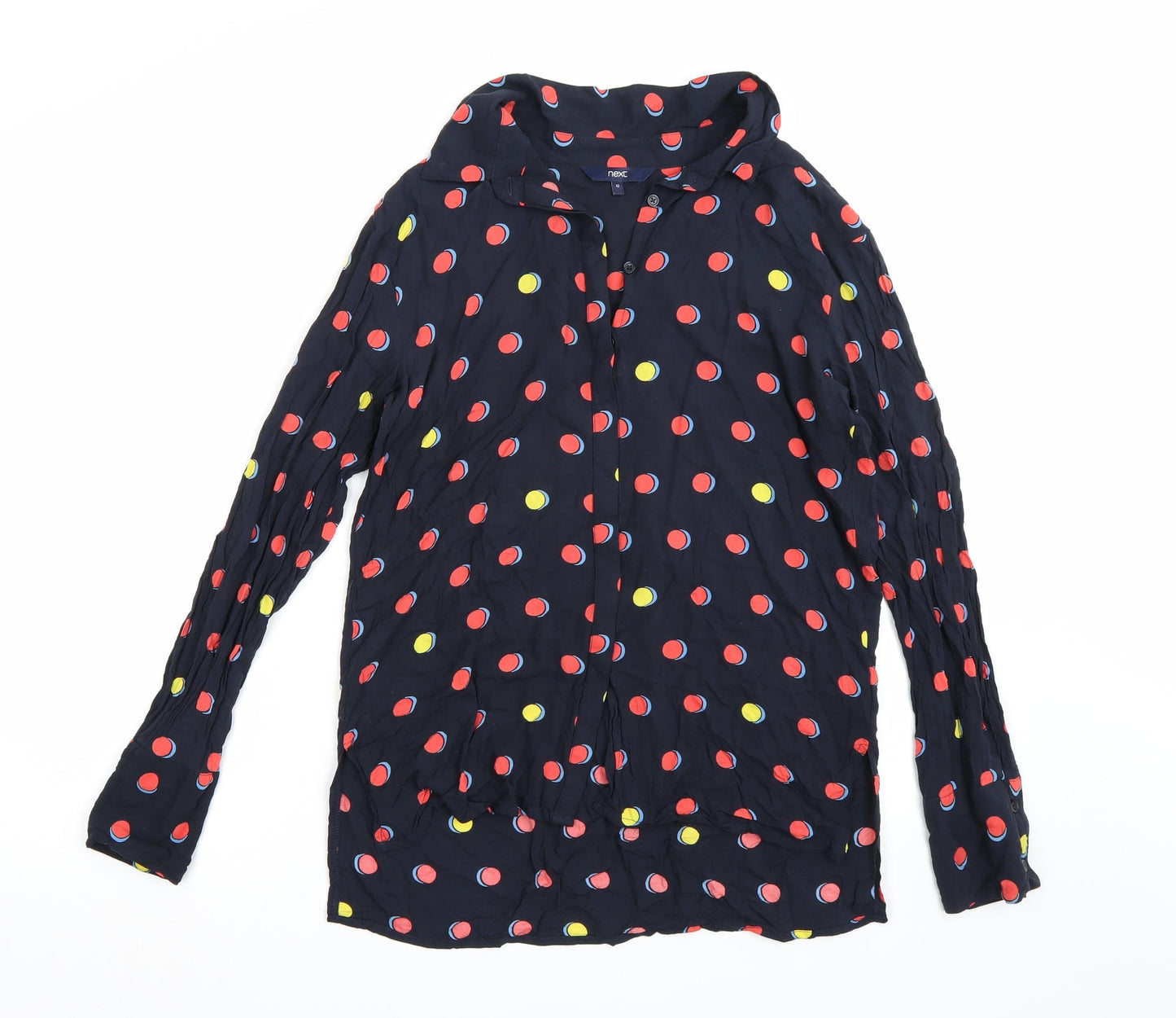 NEXT Womens Blue Polka Dot  Basic Blouse Size 12