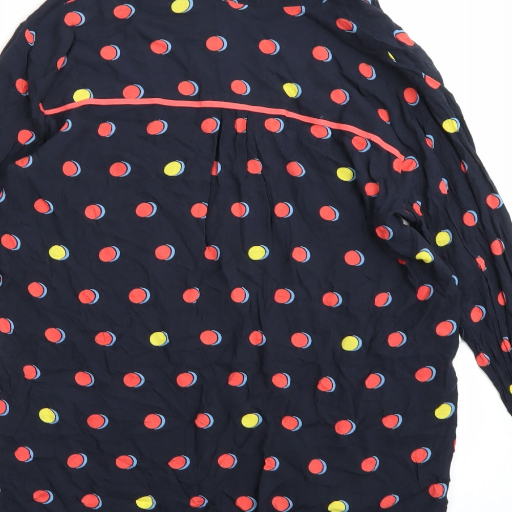 NEXT Womens Blue Polka Dot  Basic Blouse Size 12