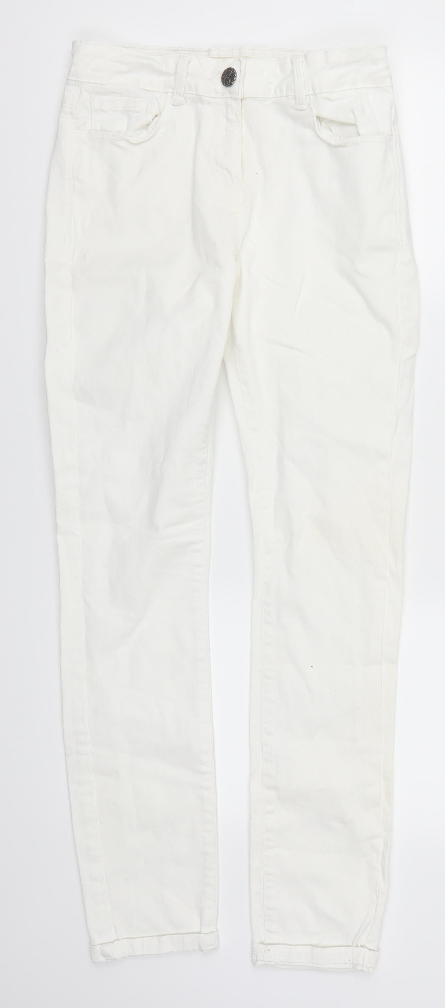 Papaya Womens White  Denim Skinny Jeans Size 10 L28 in