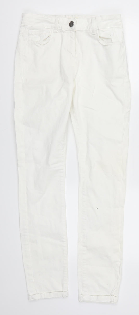 Papaya Womens White  Denim Skinny Jeans Size 10 L28 in