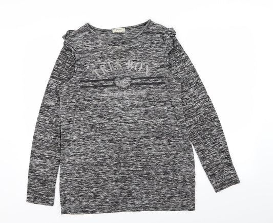 Papaya Womens Grey   Basic T-Shirt Size 14