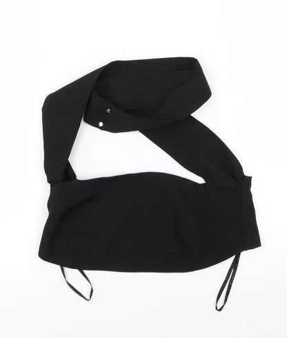 Missguided Womens Black   Basic Tank Size 10  - CROP