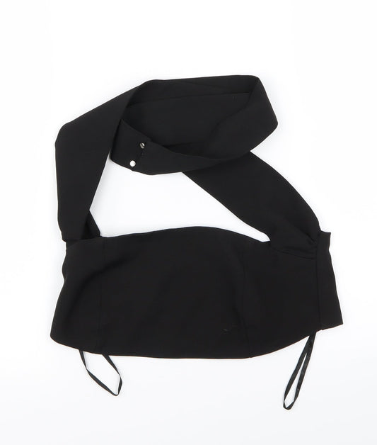 Missguided Womens Black   Basic Tank Size 10  - CROP