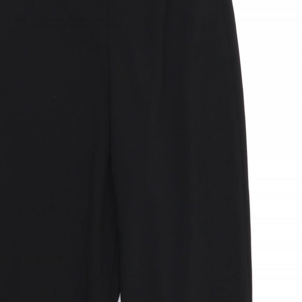 Quiz Womens Black   Trousers  Size 10 L25 in - Stretch waistband/FLARED