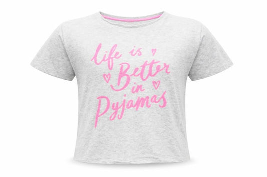 Asda George Girls Grey   Top Pyjama Top Size 7-8 Years