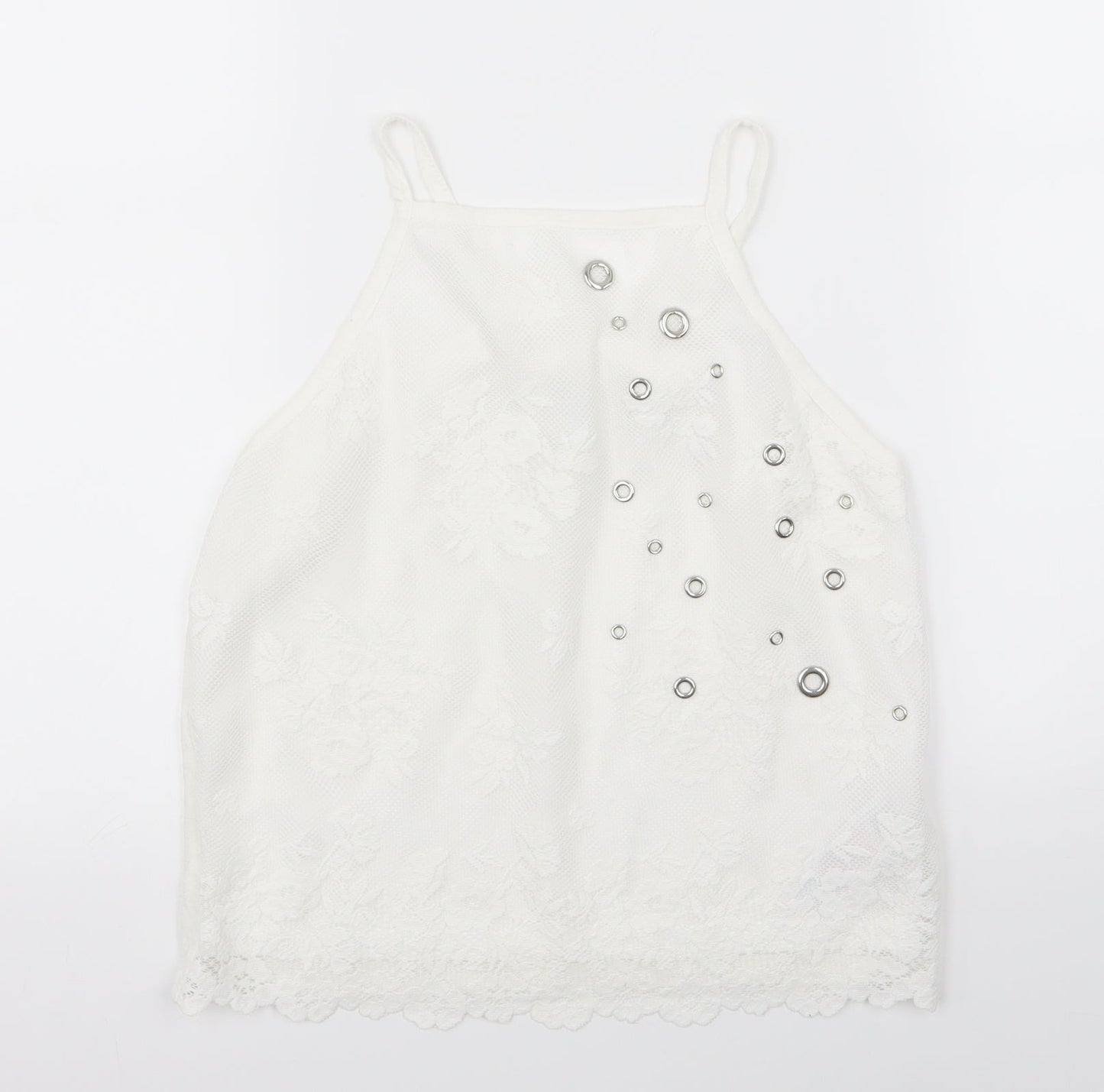 New Look Girls White Floral  Camisole Tank Size 14-15 Years