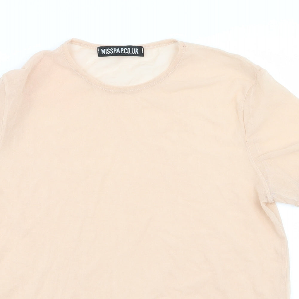 Misspap Womens Pink   Basic T-Shirt Size 6