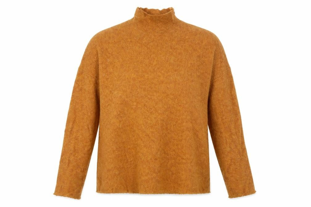 Warehouse Womens Yellow  Knit Pullover Jumper Size S