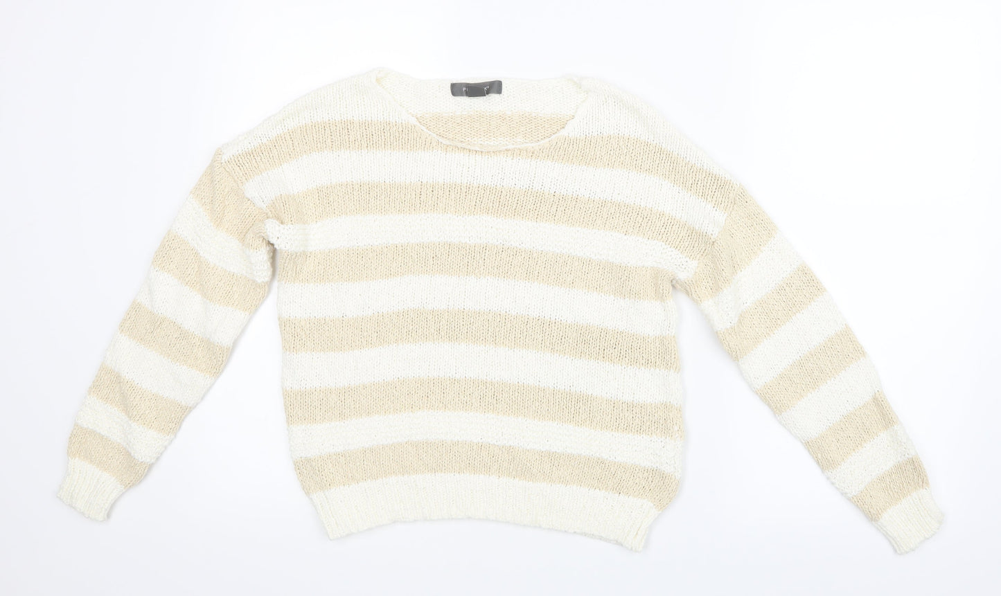 Primark Womens White  Knit Pullover Jumper Size 10
