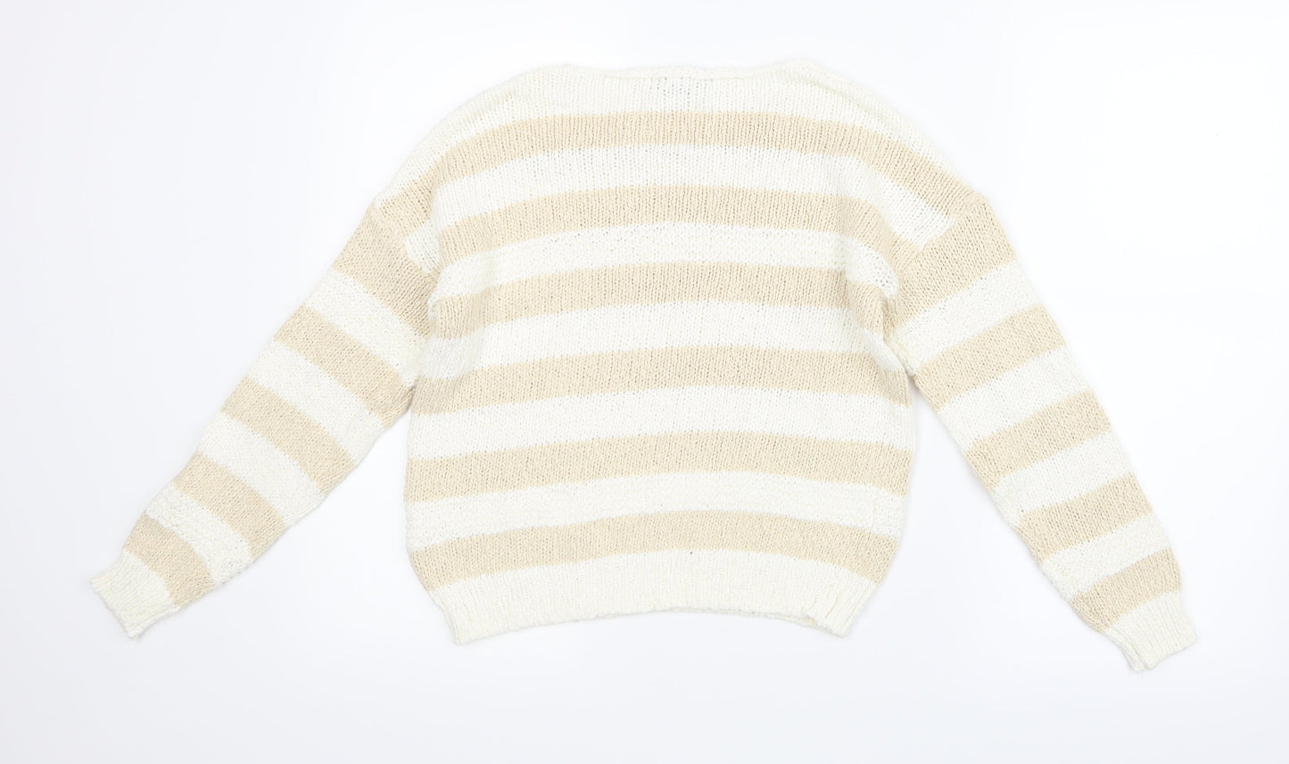 Primark Womens White  Knit Pullover Jumper Size 10
