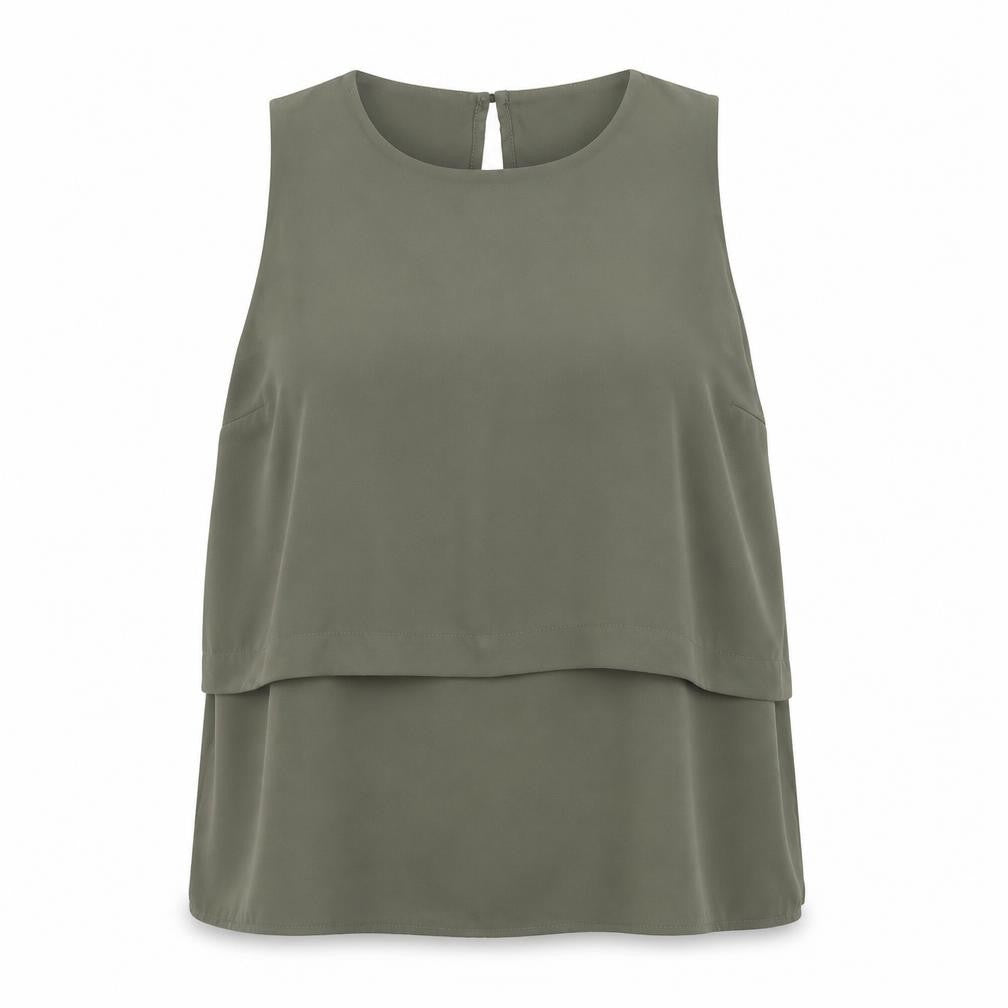 Select Womens Green  Mesh Basic Blouse Size 14