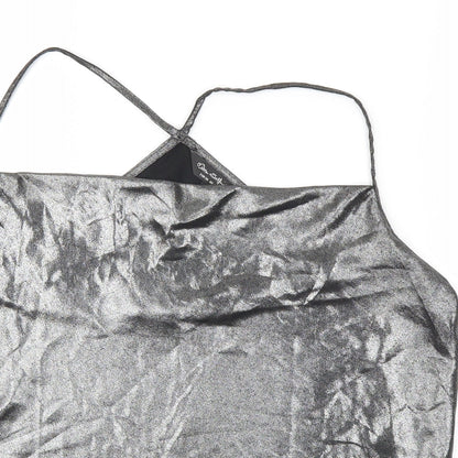 Miss Selfridge Womens Grey   Basic Blouse Size 10