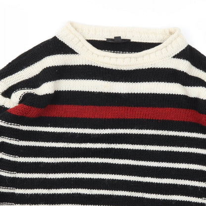 Preloved Topshop Womens Multicoloured Striped  Pullover Jumper Size 10 - Detail