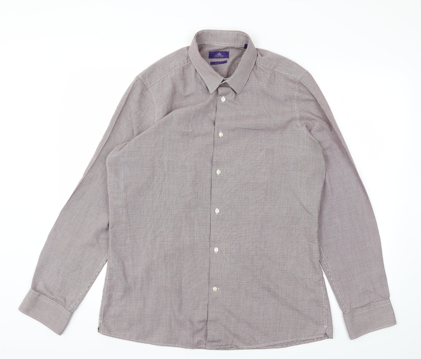 Next  Mens Red Check   T-Shirt Size 16