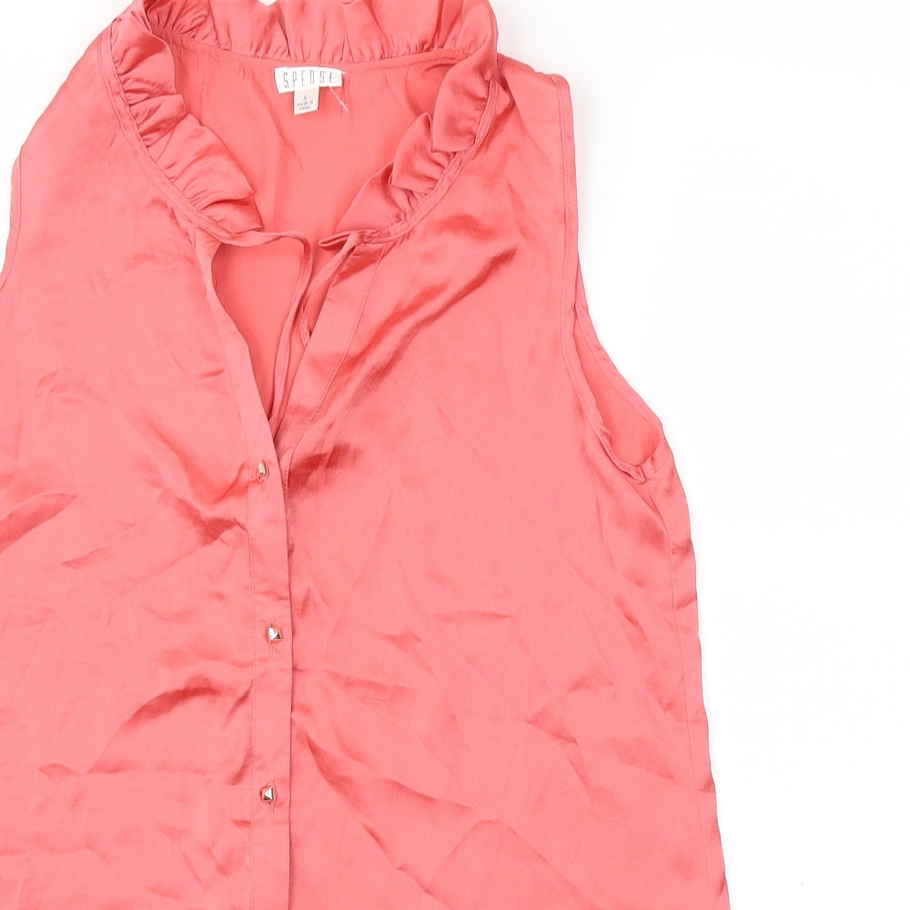 Spense Womens Pink   Basic Blouse Size S