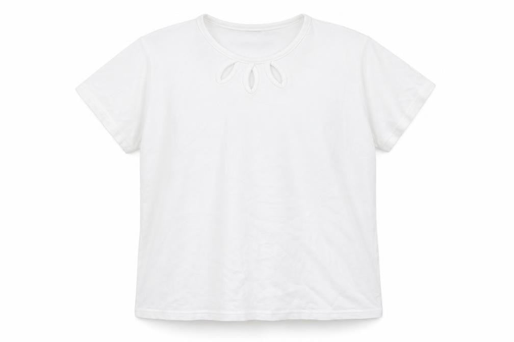 Isle  Womens White   Basic T-Shirt Size M
