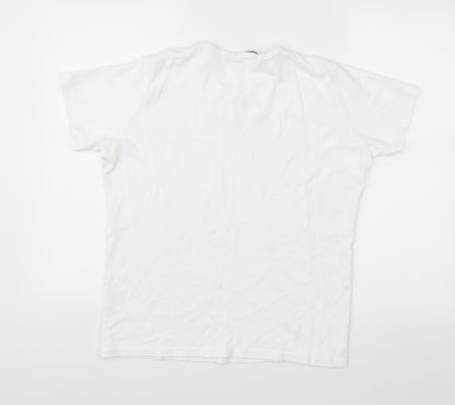 Isle  Womens White   Basic T-Shirt Size M