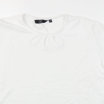 Isle  Womens White   Basic T-Shirt Size M