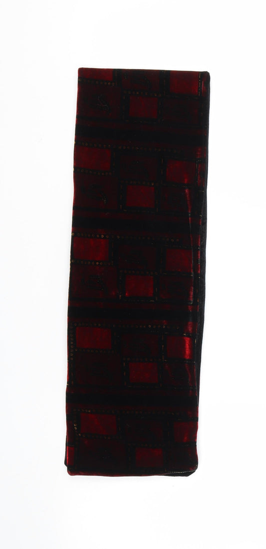 Preworn Womens Red Floral   Scarf