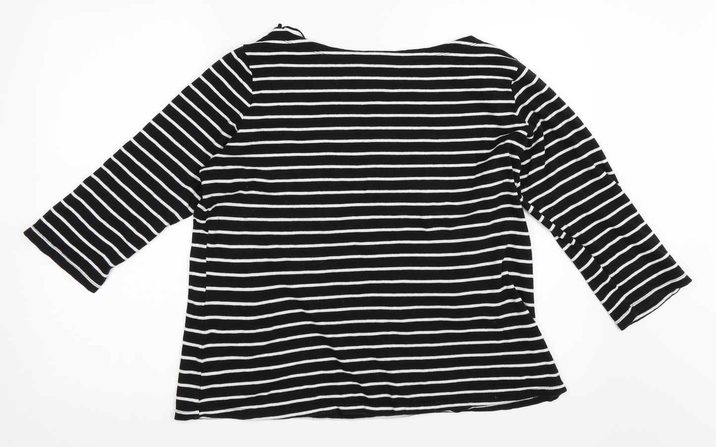 F&F Womens Black Striped  Pullover Jumper Size 18