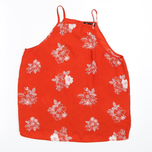 New Look Girls Red Floral  Basic Blouse Size 15 Years