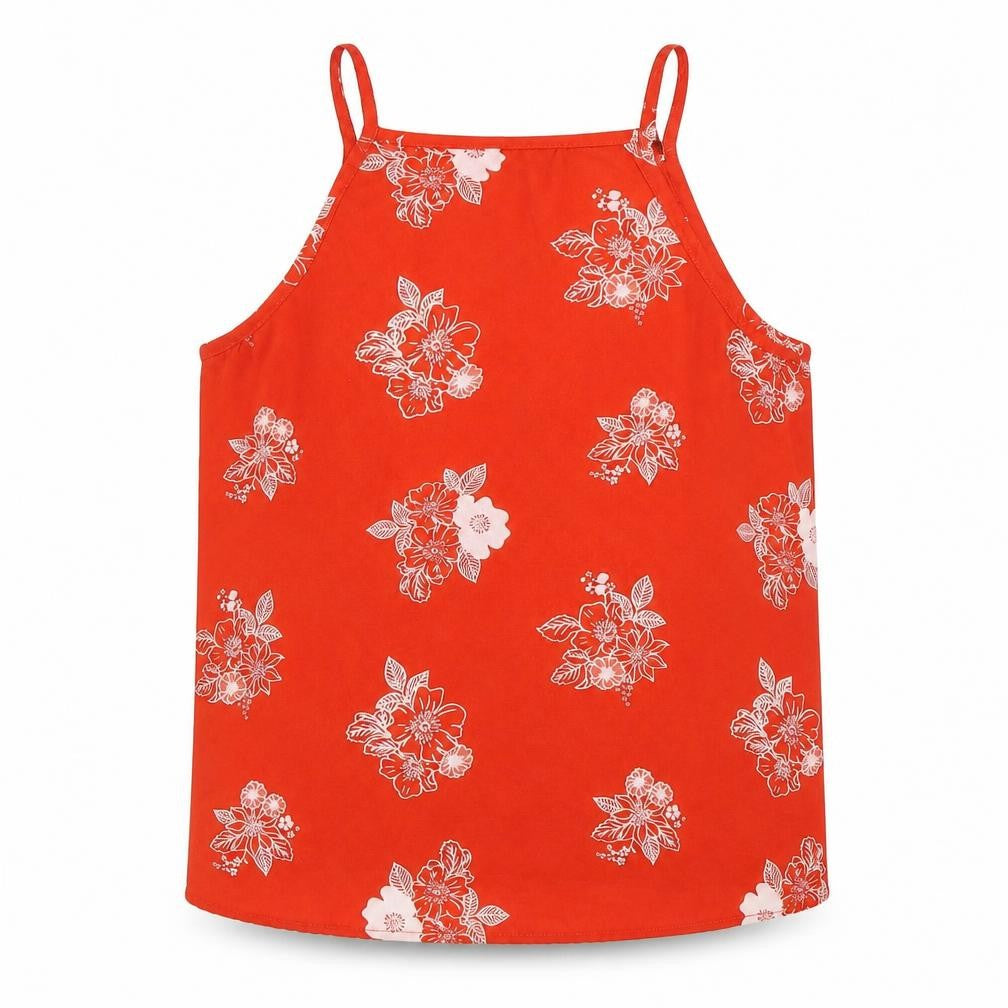 New Look Girls Red Floral  Basic Blouse Size 15 Years