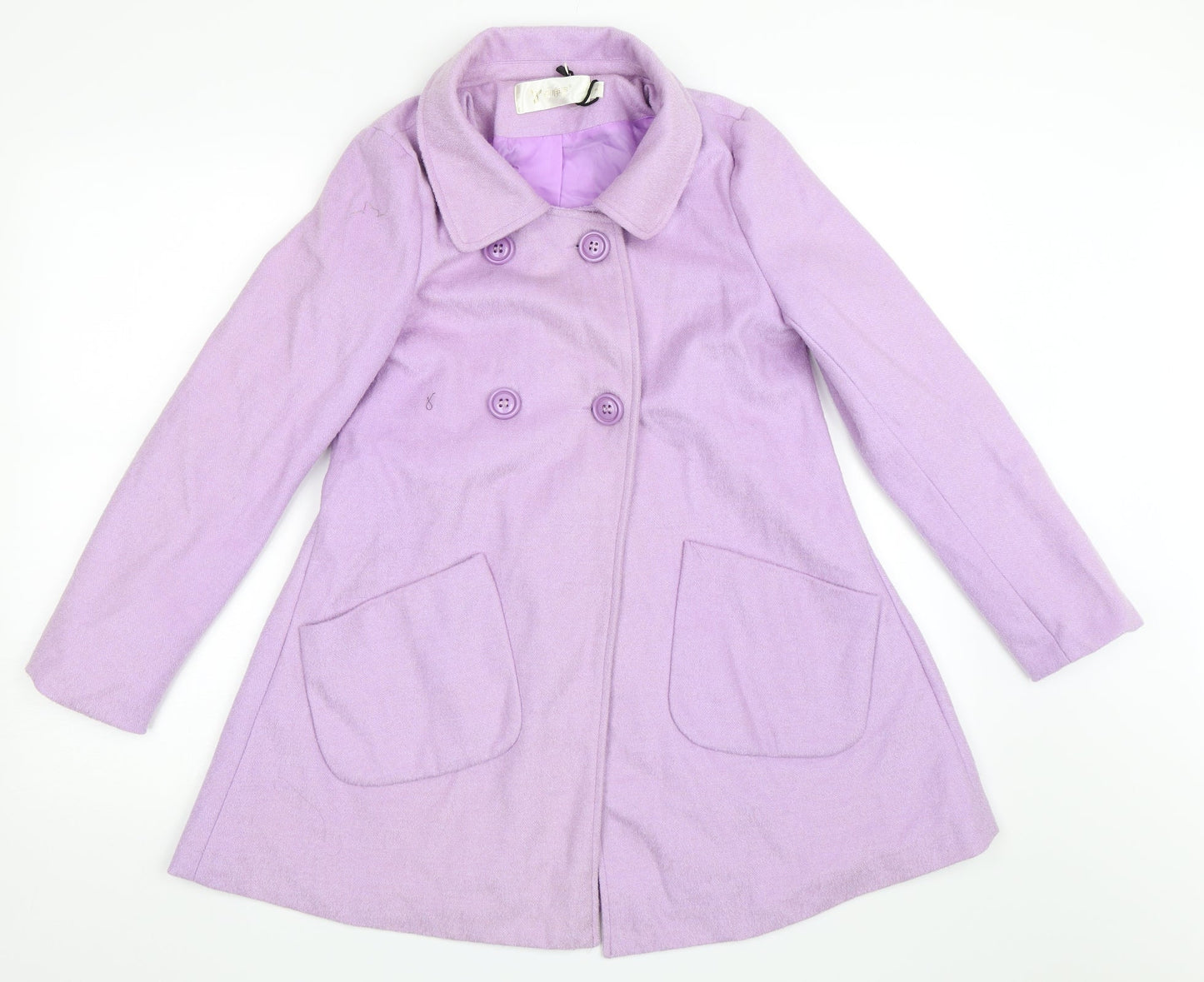 Preworn Womens Purple   Pea Coat Coat Size S