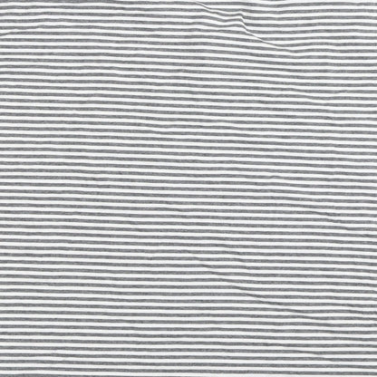 Riklo Womens Grey Striped  Basic T-Shirt Size M