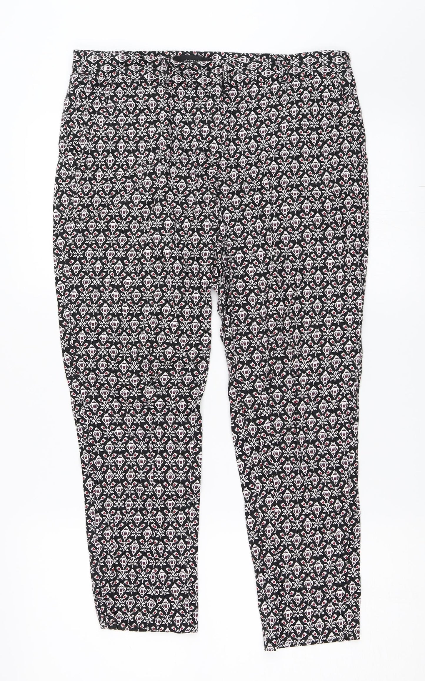 Atmosphere Womens Black   Capri Trousers Size 10 L24 in