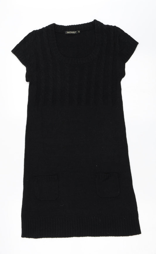QED London Womens Black   Jumper Dress  Size S