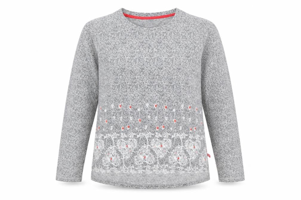 KAY Womens Grey Geometric  Pullover Jumper Size L